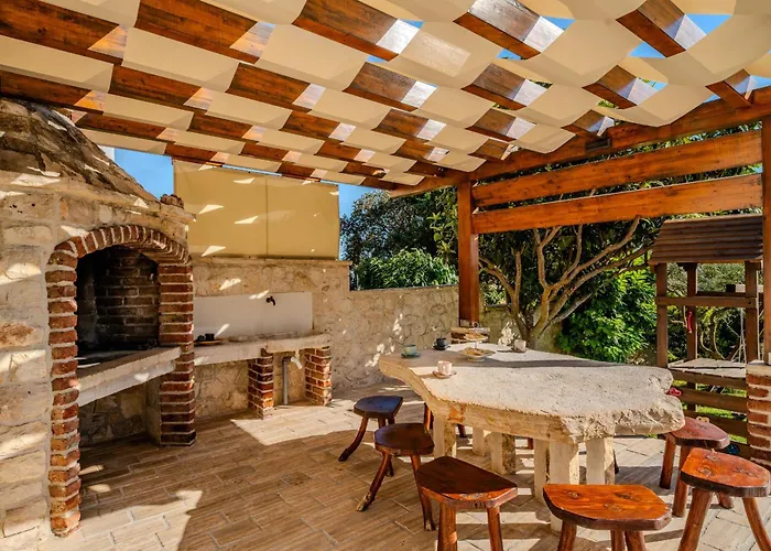 度假居 My Dalmatia - Authentic Dumina With Private Heated Pool And Sauna