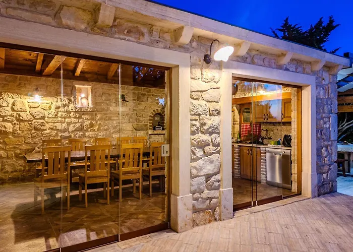 度假居 My Dalmatia - Authentic Dumina With Private Heated Pool And Sauna *